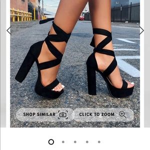 Fashionova Plot Twist Heels Black